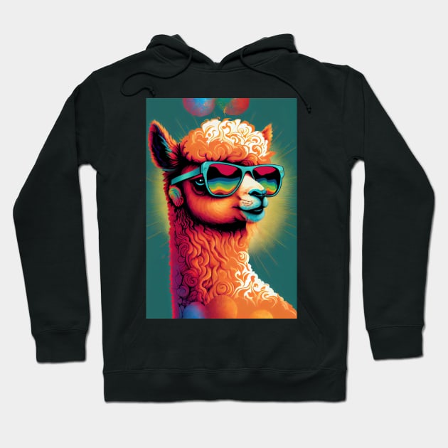 Groovy Psychedelic Alpaca Hoodie by dholzric